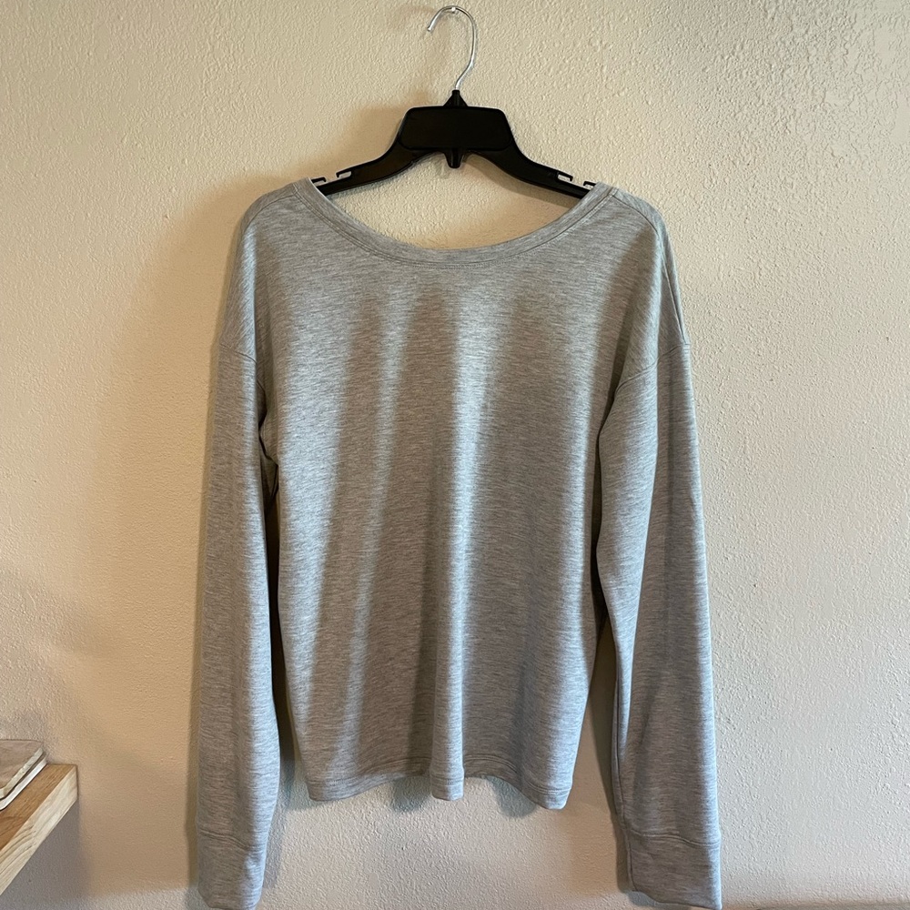 Gray Ruched Sweatshirt - Picture 2 of 2